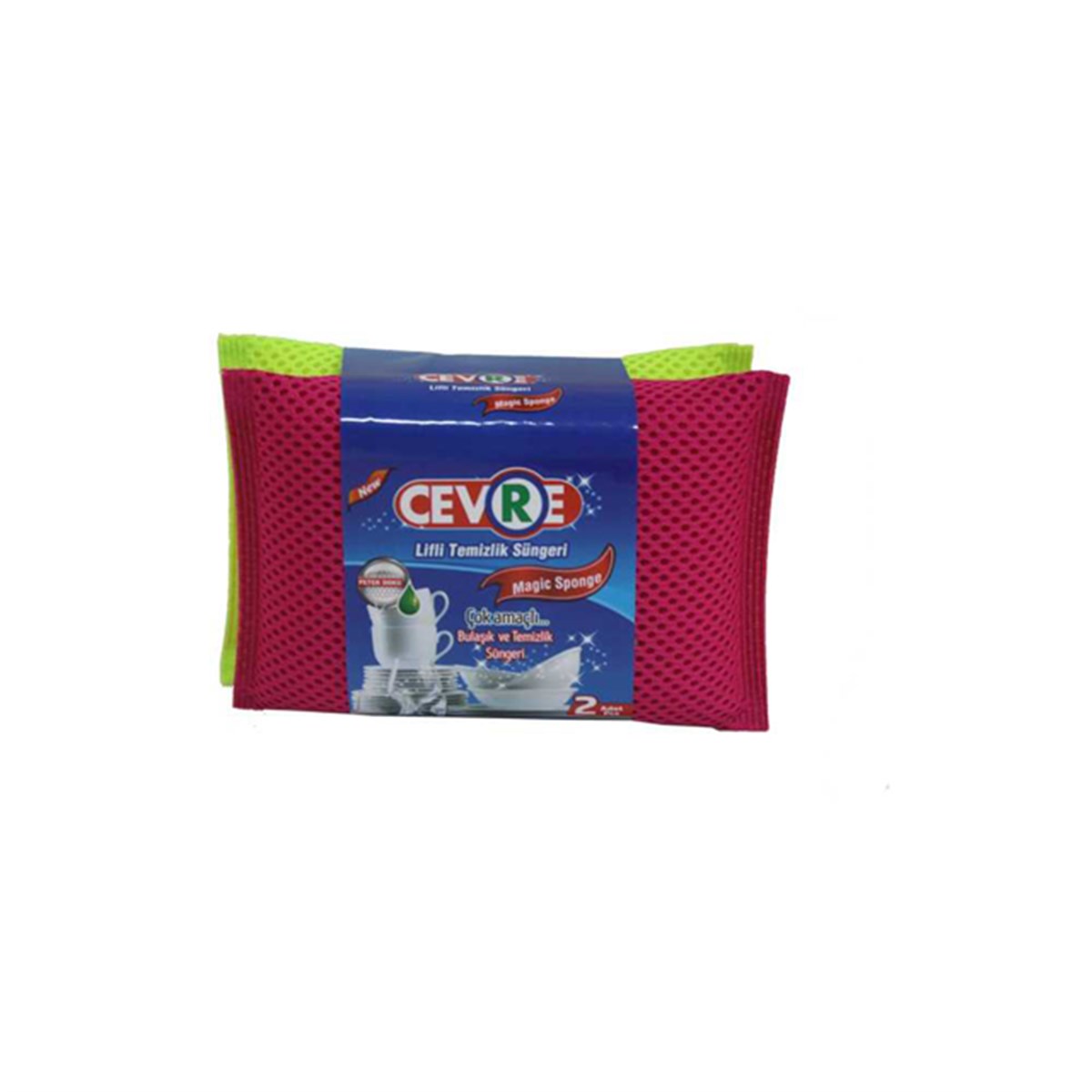 ÇEVRE LİFLİ TEMİZLİK SÜNGERİ 2 Lİ