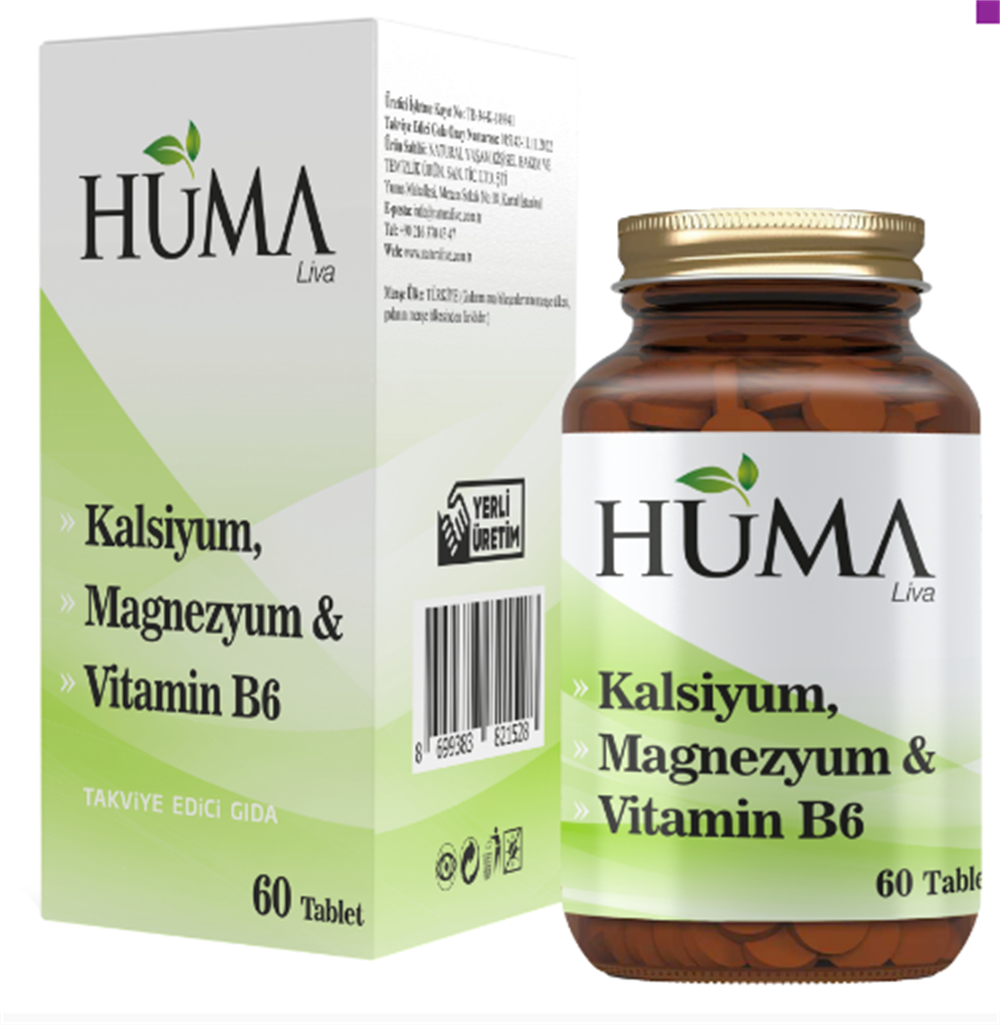 NATURALİVE HÜMA KALSİYUM, MAGNEZYUM 60ADET