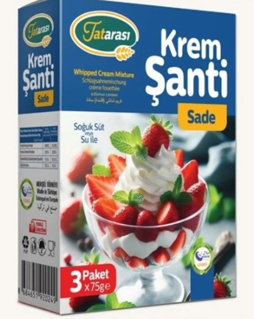 TATARASI KREM ŞANTİ SADE 3LÜ