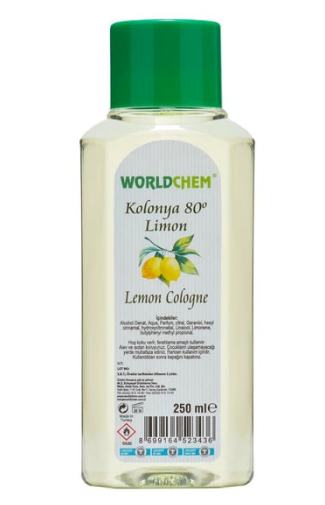 WORLDCHEM LİMON KOLONYA 250 ML