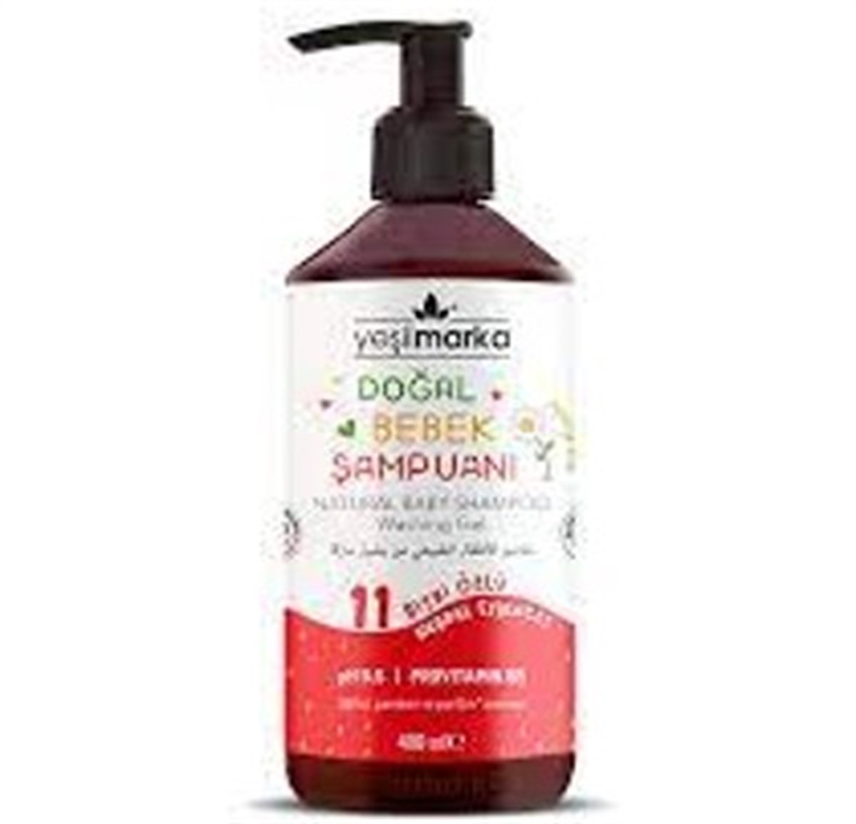 YEŞİL MARKA DOĞAL BEBEK ŞAMPUANI ÇİLEK 400ML