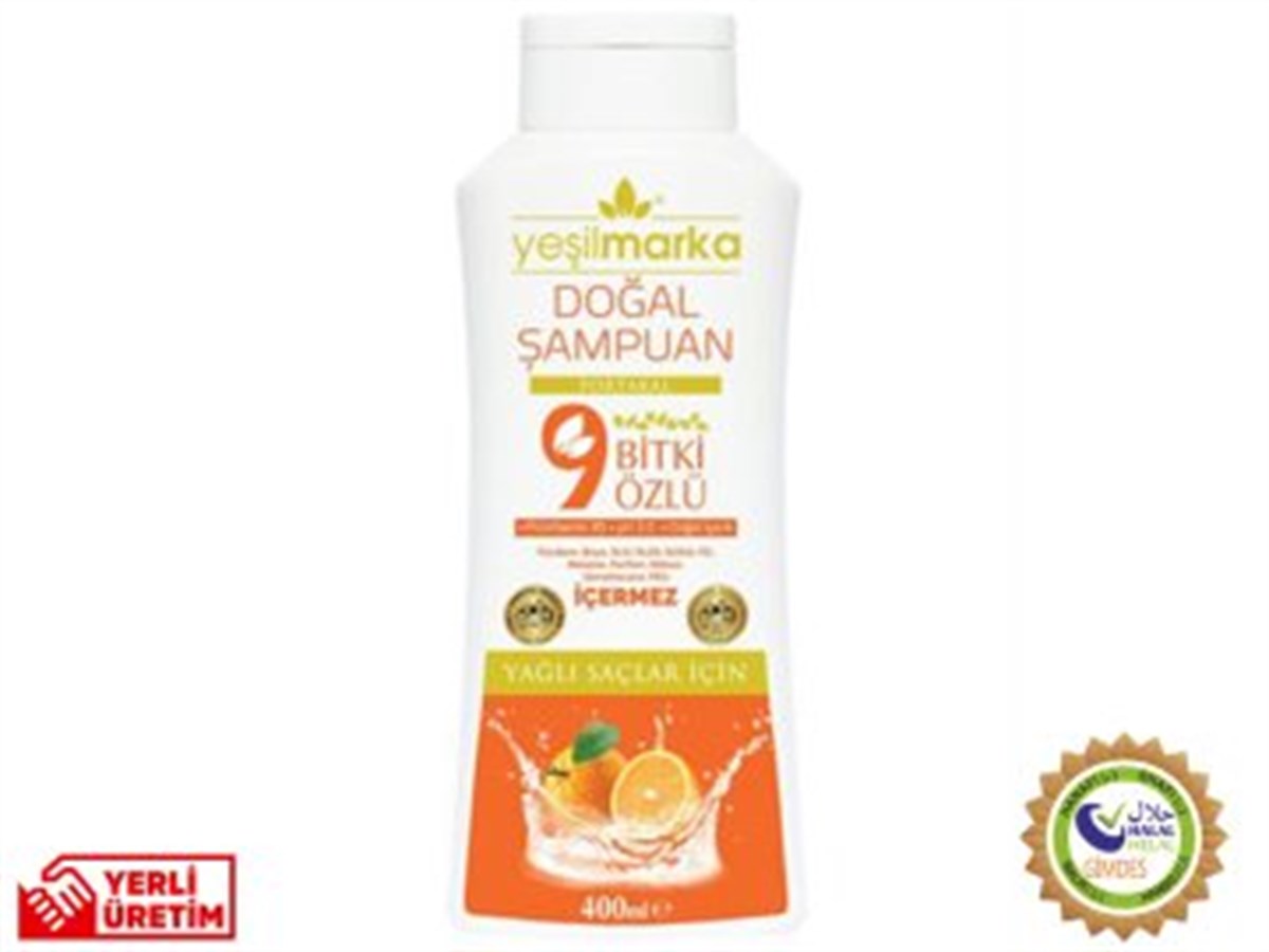 YEŞİL MARKA ŞAMPUAN YAĞLI SAÇLAR 400ML