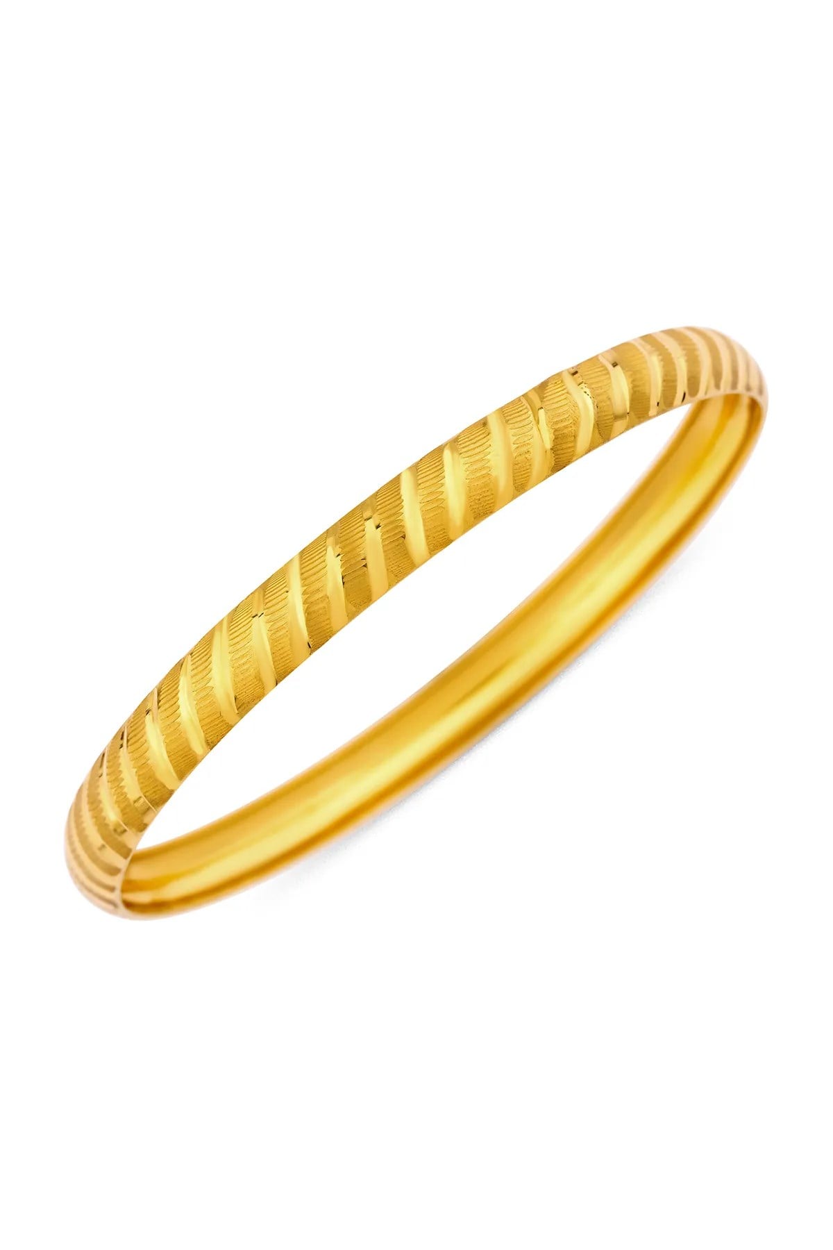 Yenigün Kuyumculuk Hediyelik Yatırımlık Çizgi Desenli (3,8 gr) Altın Bilezik-7 mm Genişlik