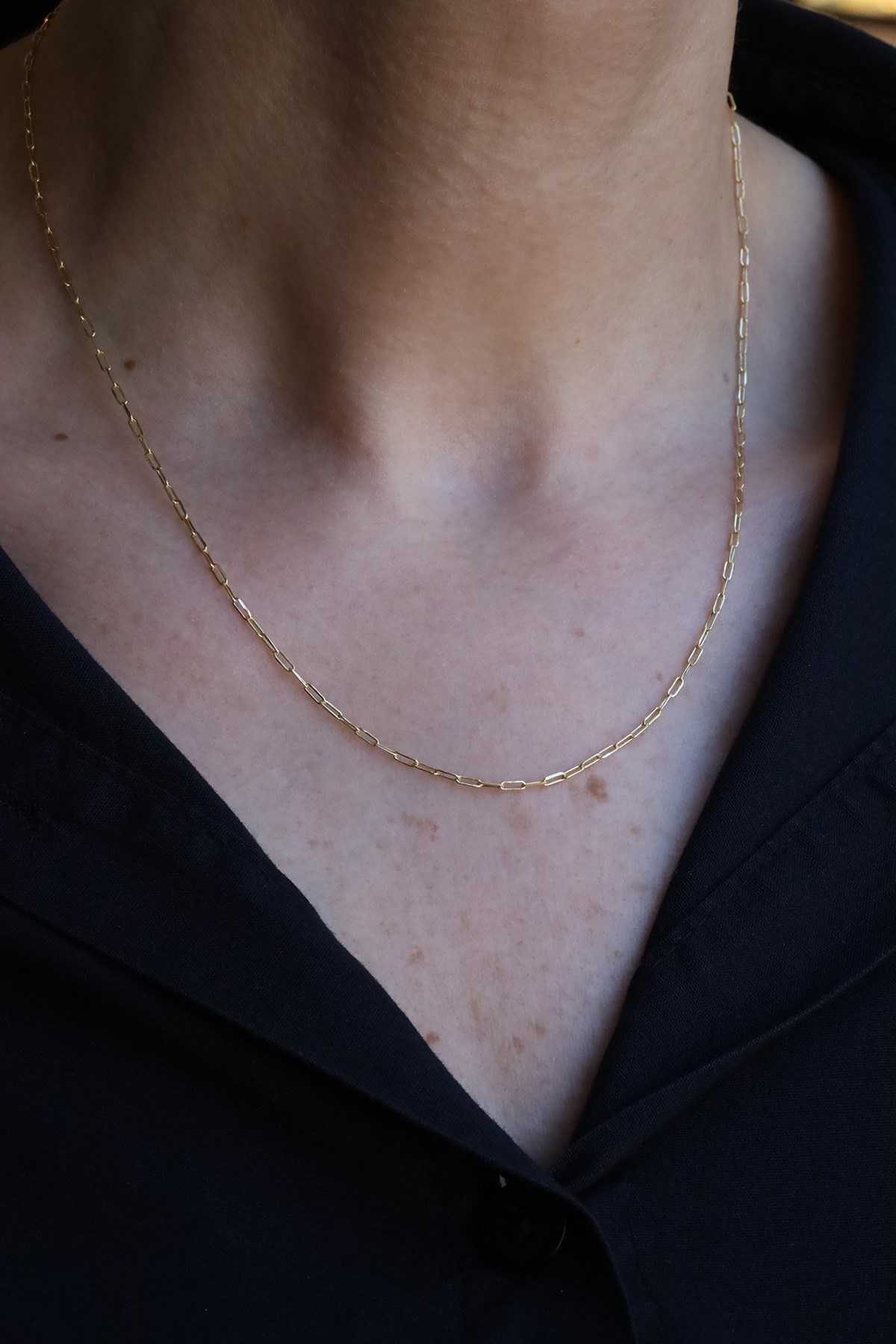 Yenigün Kuyumculuk14 Ayar Altın (1 mm) Ataç Zincir Kolye