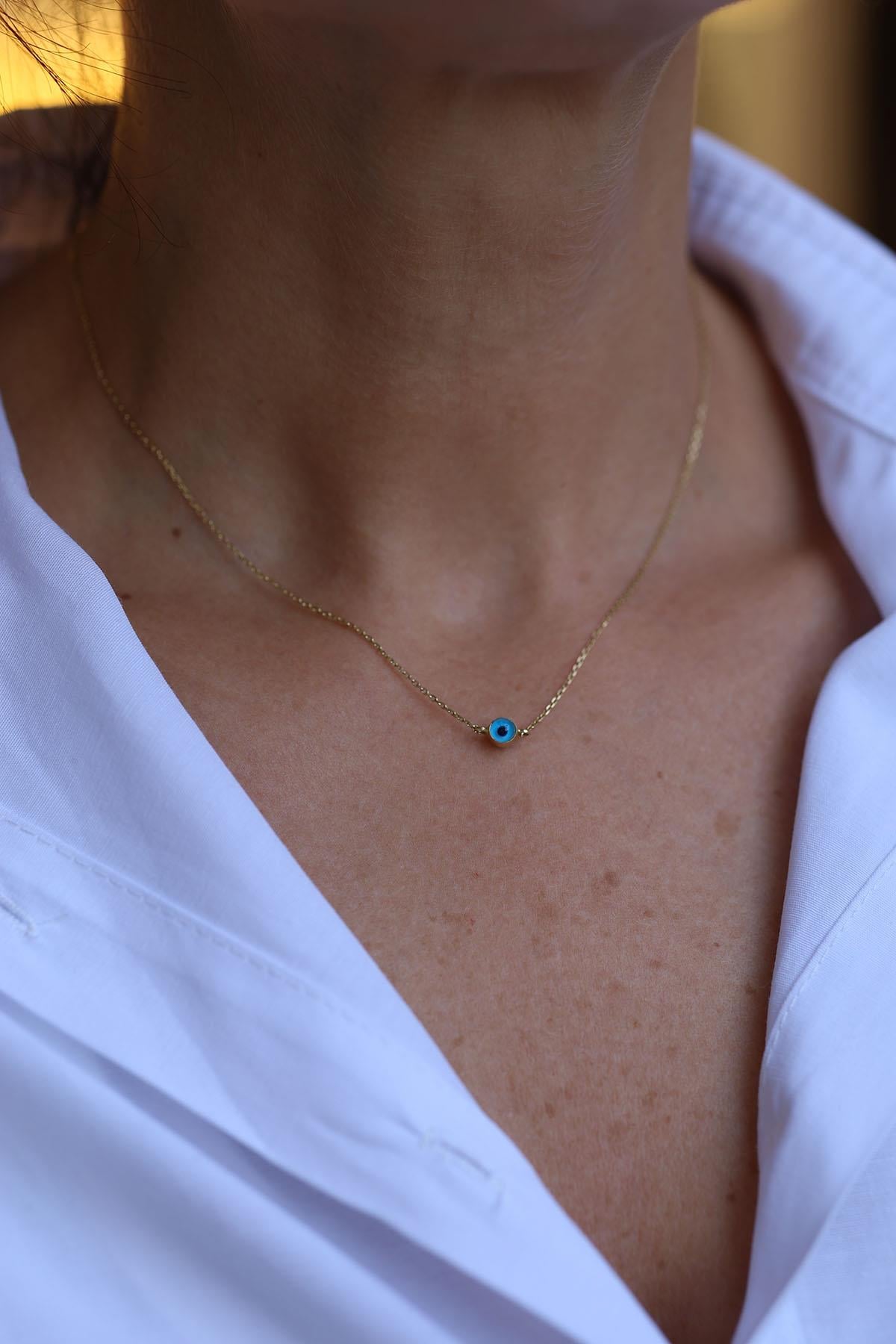 Yenigün Kuyumculuk14 Ayar Altın Mini Göz Kolye