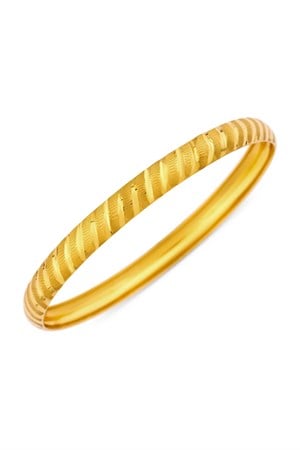 Yenigün Kuyumculuk Hediyelik Yatırımlık Çizgi Desenli (3,8 gr) Altın Bilezik-7 mm Genişlik