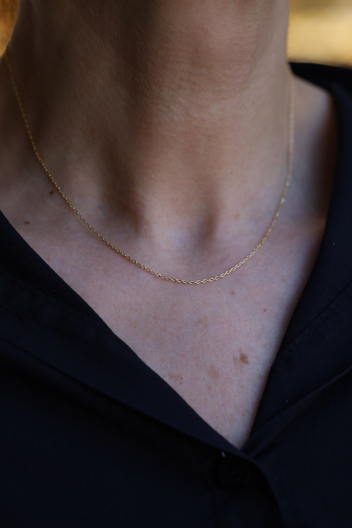 Yenigün Kuyumculuk14 Ayar Altın (1 mm) Forse Zincir Kolye