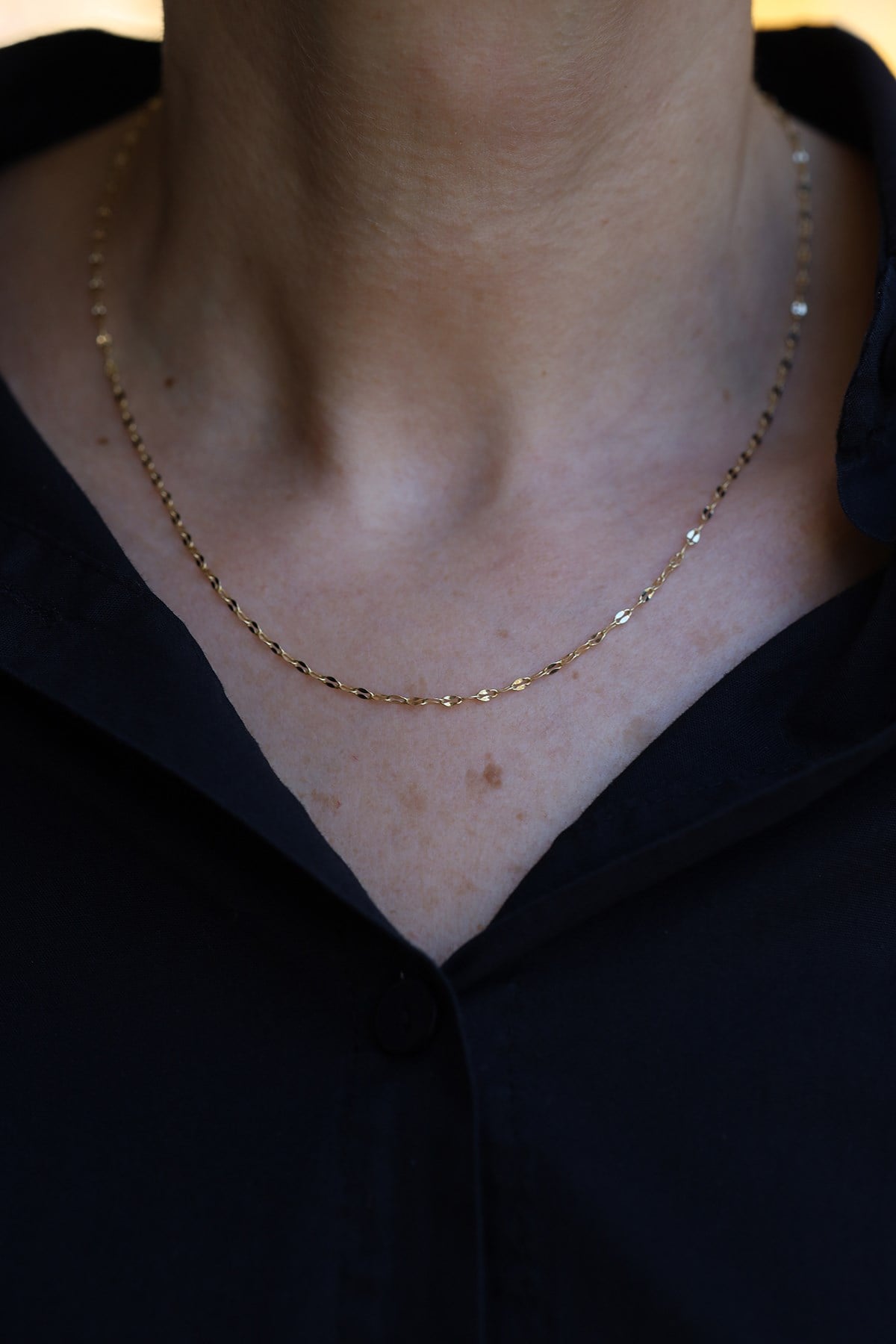 Yenigün Kuyumculuk14 Ayar Altın (2 mm) Aynalı Zincir Kolye