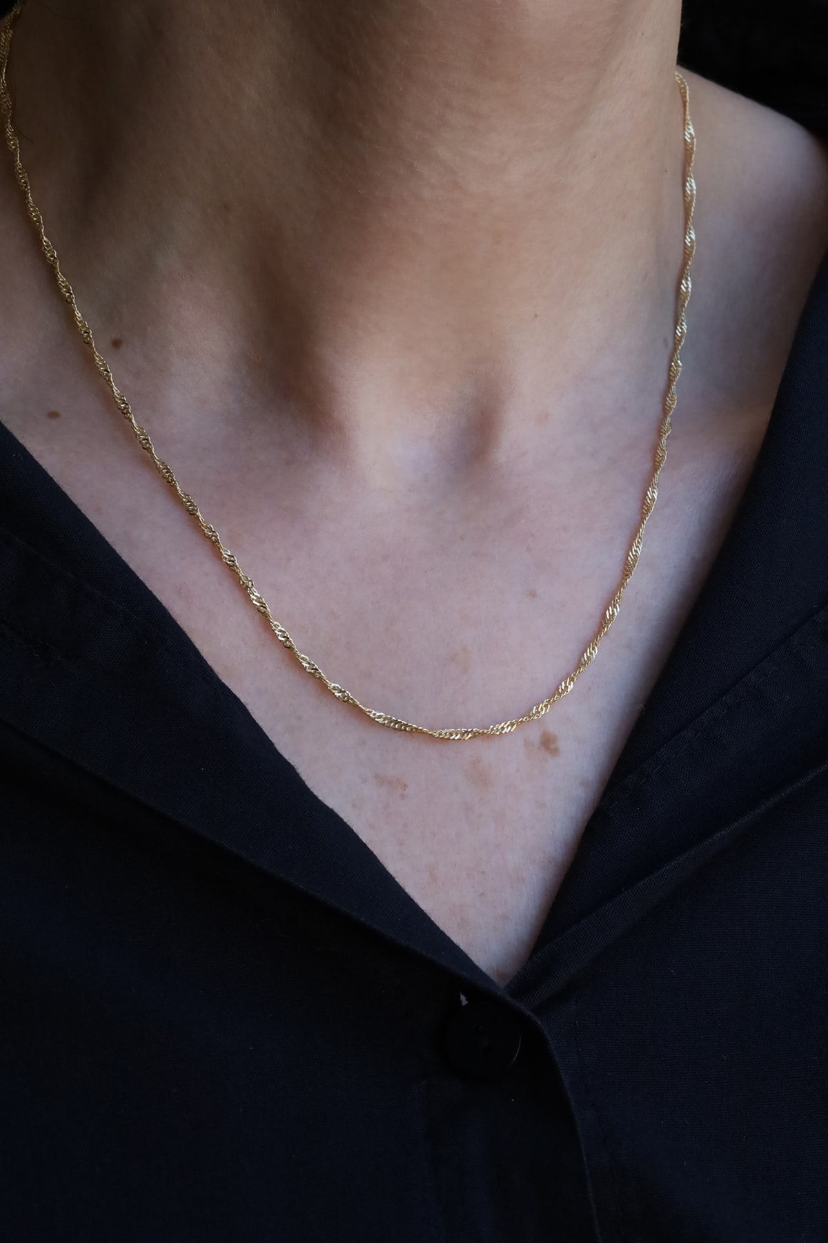 Yenigün Kuyumculuk14 Ayar Altın (2 mm) Singapur Zincir Kolye