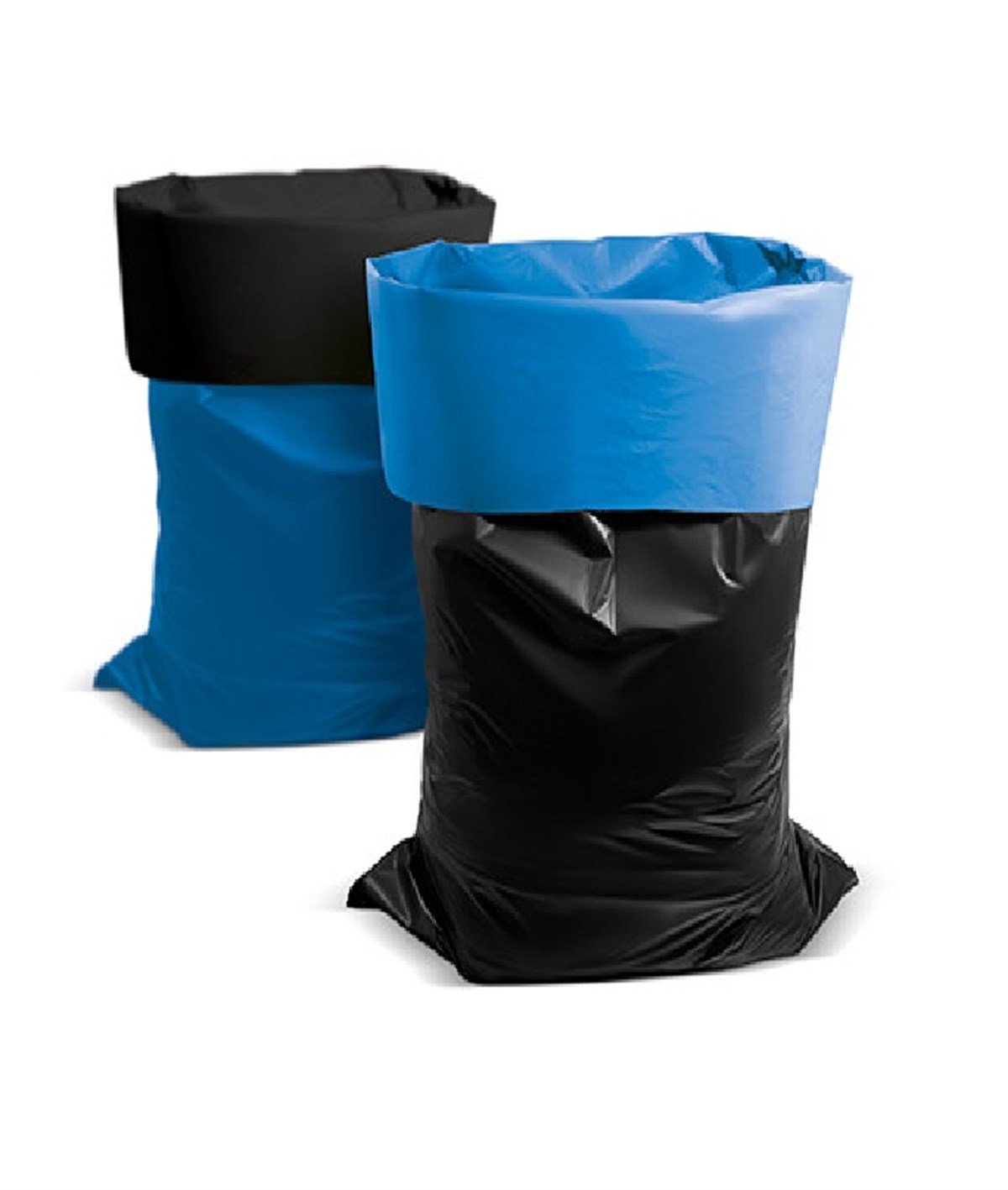 Florex Yeni Nesil Dışı Siyah İçi Mavi Çift Yönlü Çöp Poşeti