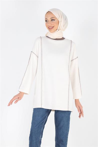 Karyoka Dikişli Basic Sweatshirt PLSTR2076-00200