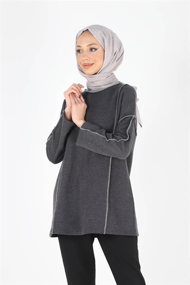 Karyoka Dikişli Basic Sweatshirt PLSTR2076-54417