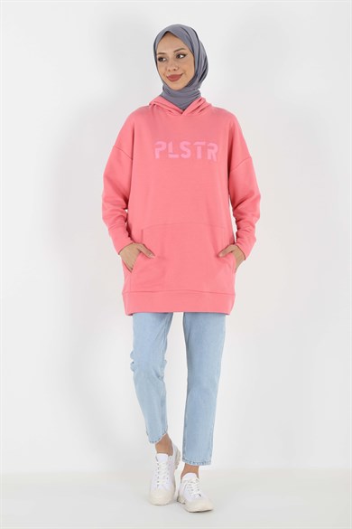 Plistre Nakışlı Oversize Sweatshirt PLSTR1596-00406