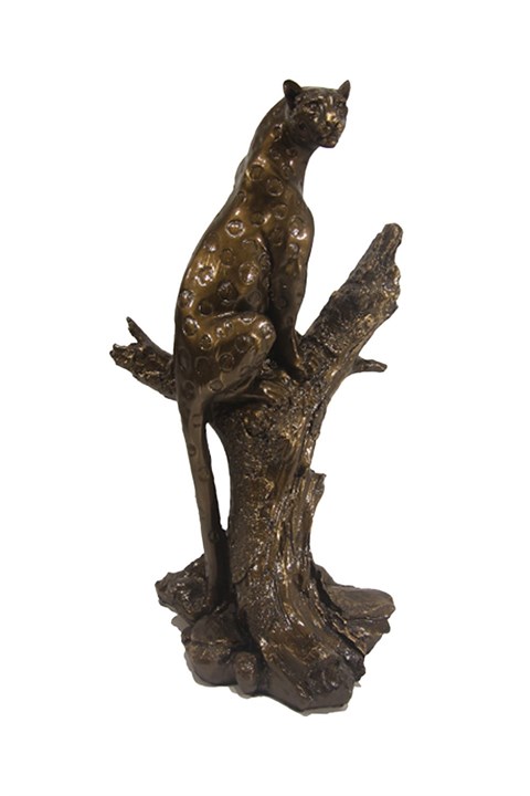 Ağaçlı Büyük Puma Biblo - Bronz