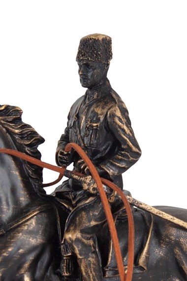 Atlı Atatürk Biblosu - Siyah Gold Eskitme