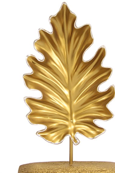 Dekoratif Ayaklı Altın Büyük Çınar Yaprağı