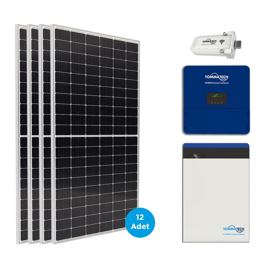 Hibrit 5kW Tek Faz Solar Paket