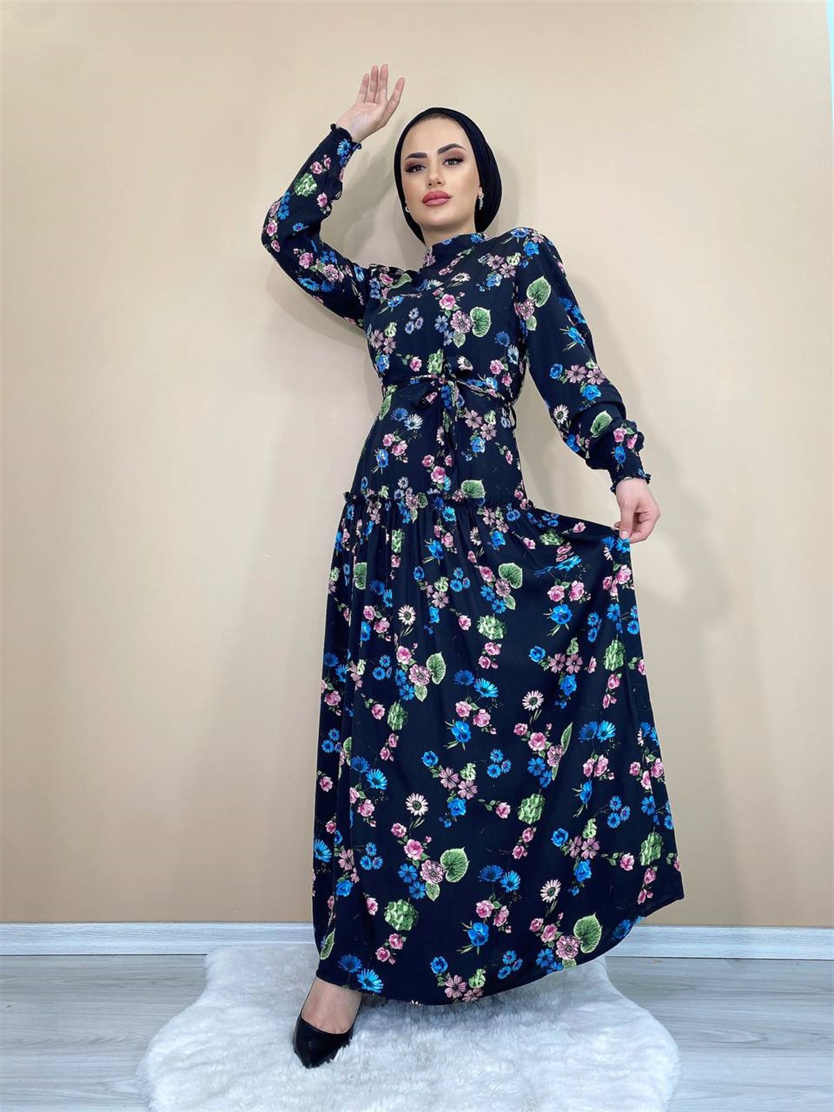 Yazlık Tesettür Çiçekli Elbise | Still Butik Elbise
