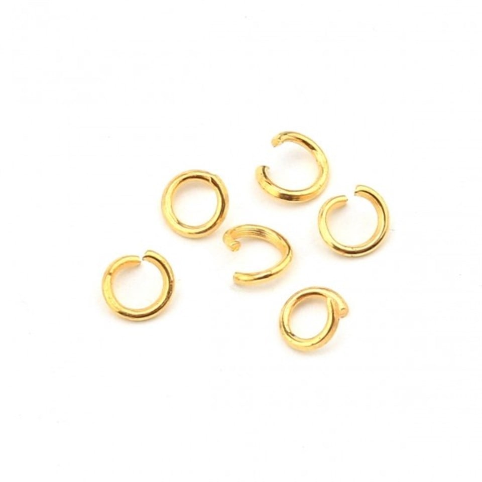 24K Mat Altın Kaplama 4 MM Takı Halkası