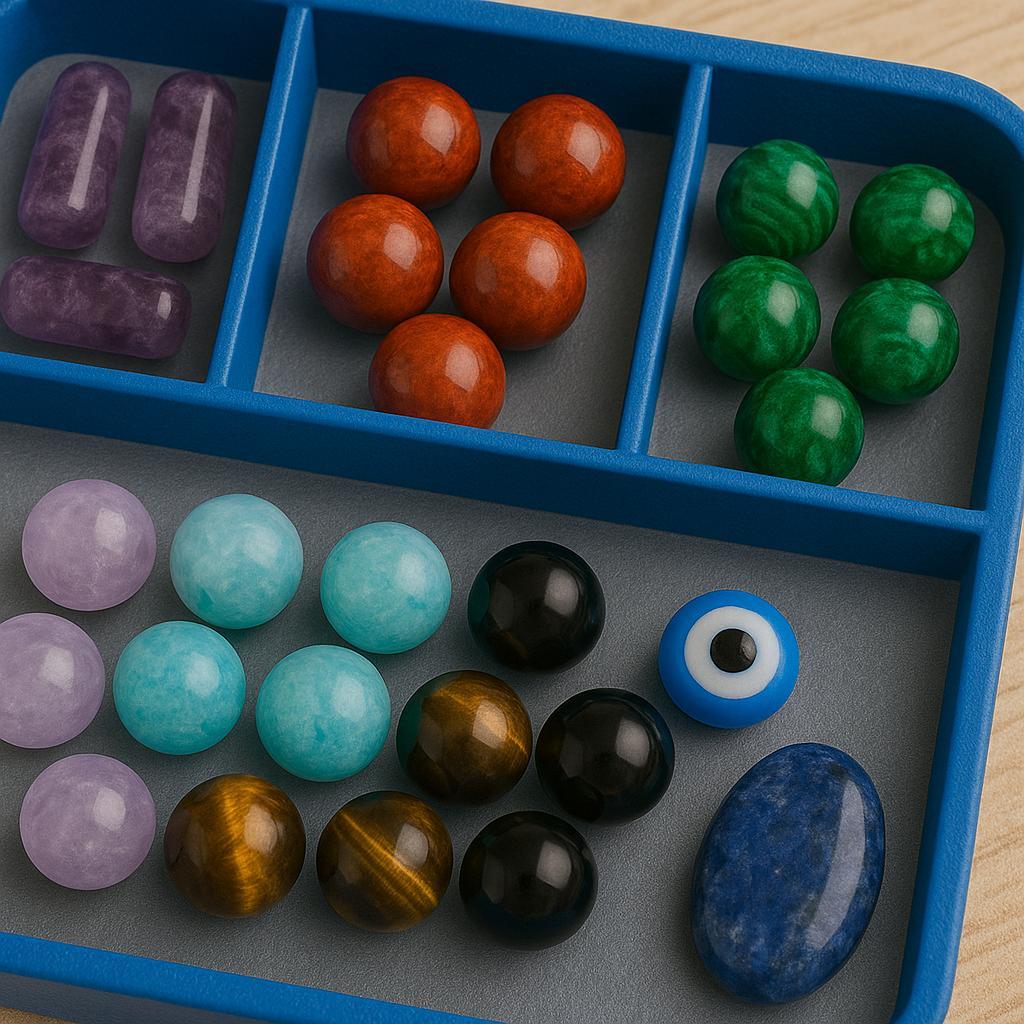 4 Bölmeli Boncuk ve Aksesuar Düzenleme Tablası