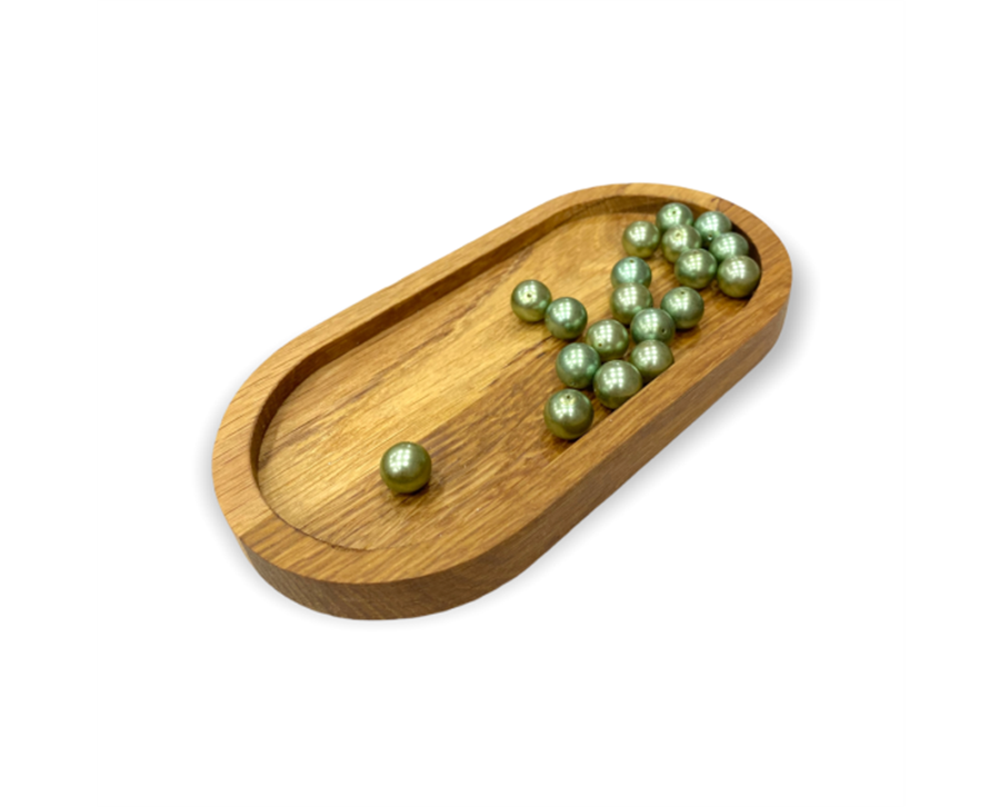 Yuvarlak Yeşil İri İnci 12 MM - 5 Adet