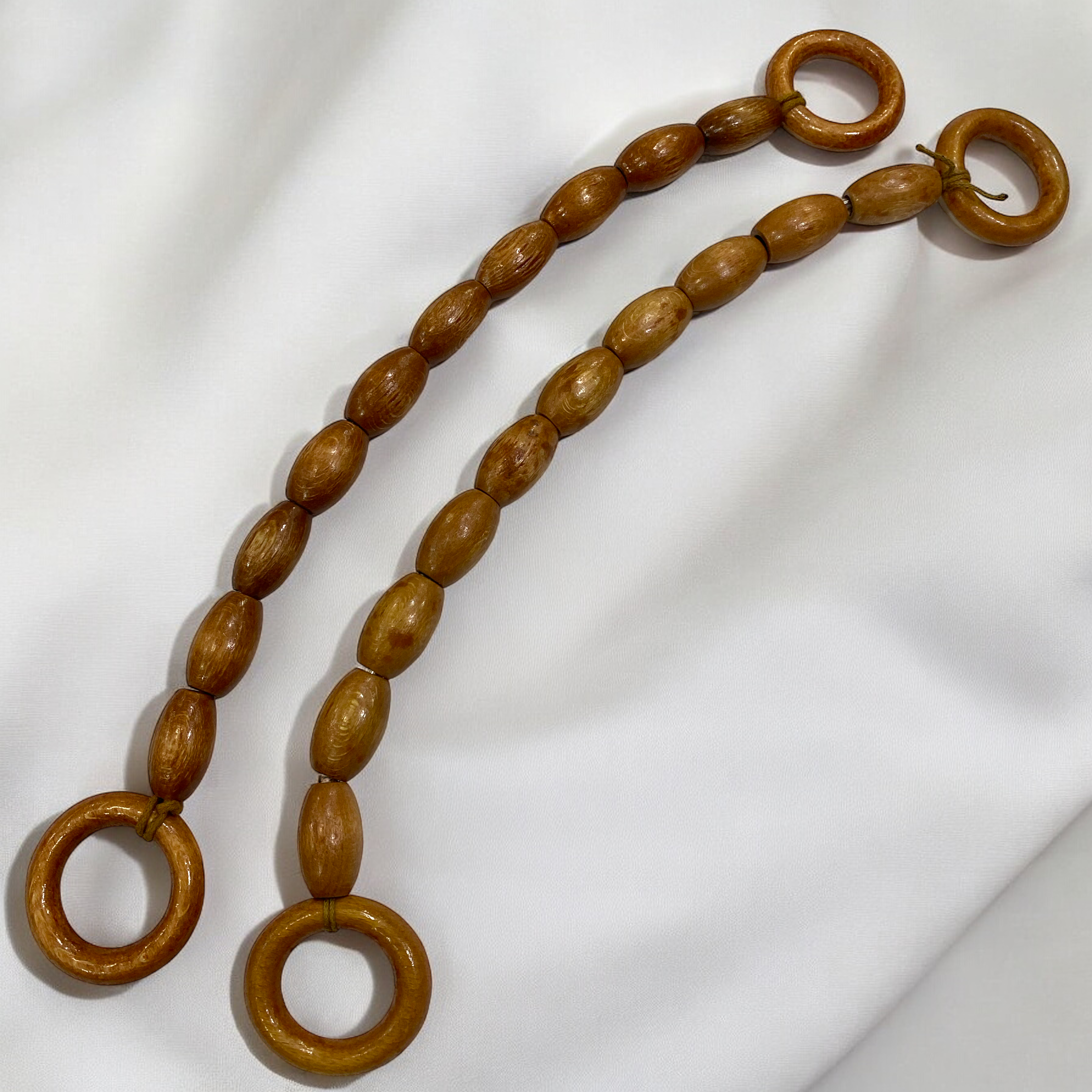 Ahşap Boncuklu Elips Taba Askılık