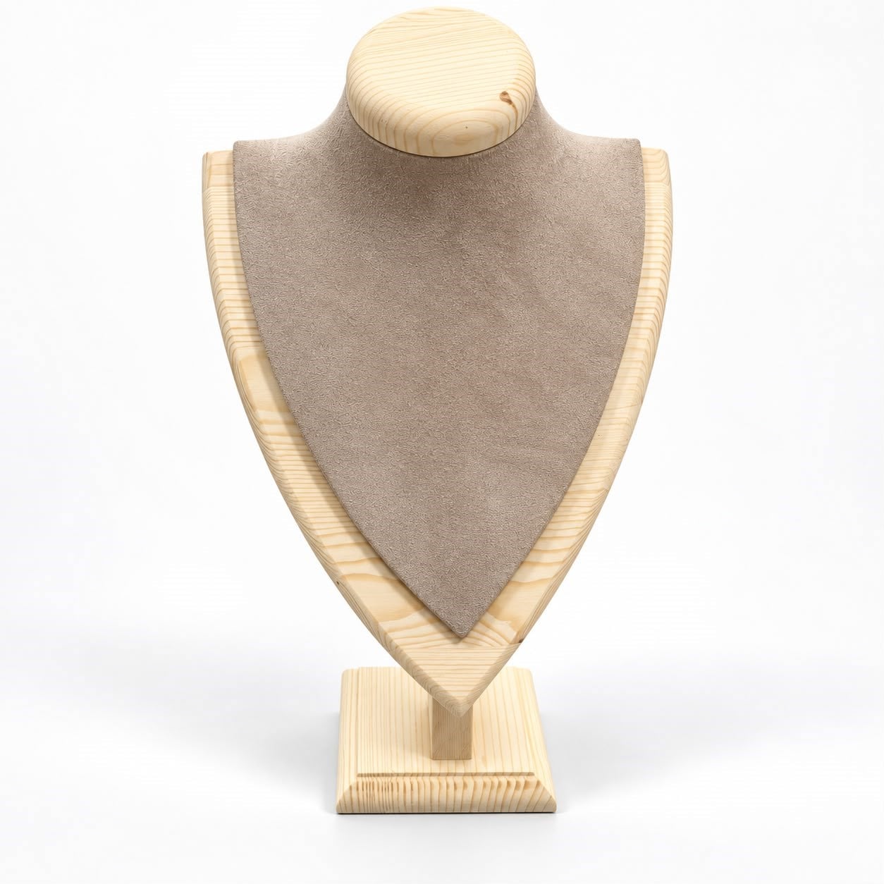Ahşap Kolye Sergileme Büstü - Oval Model