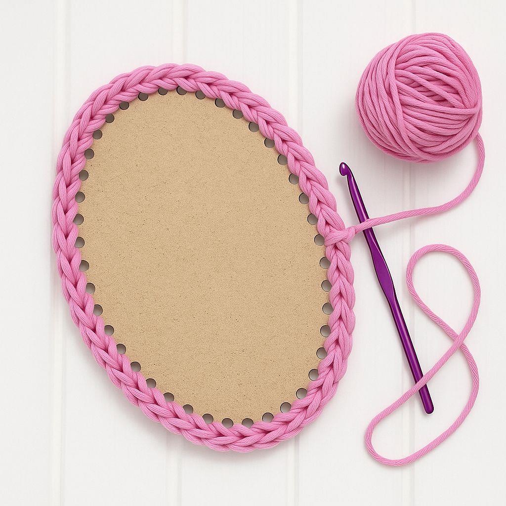 Ahşap Oval Taban 14x20 - Tığ İşi Çanta, Sepet, Örgü Taban Motifi