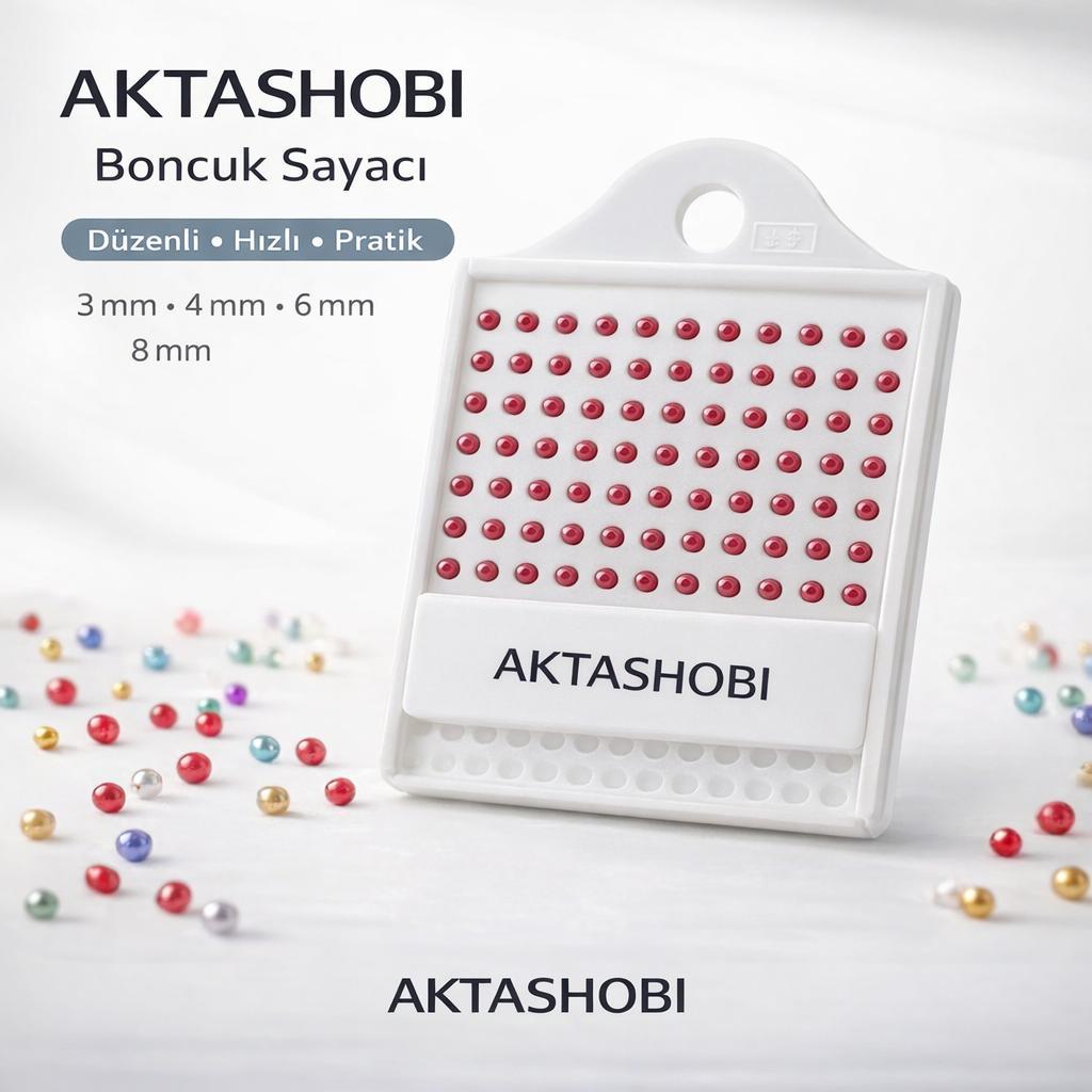 AKTASHOBI Boncuk Sayacı Dörtlü Set 3-8 MM Arası 