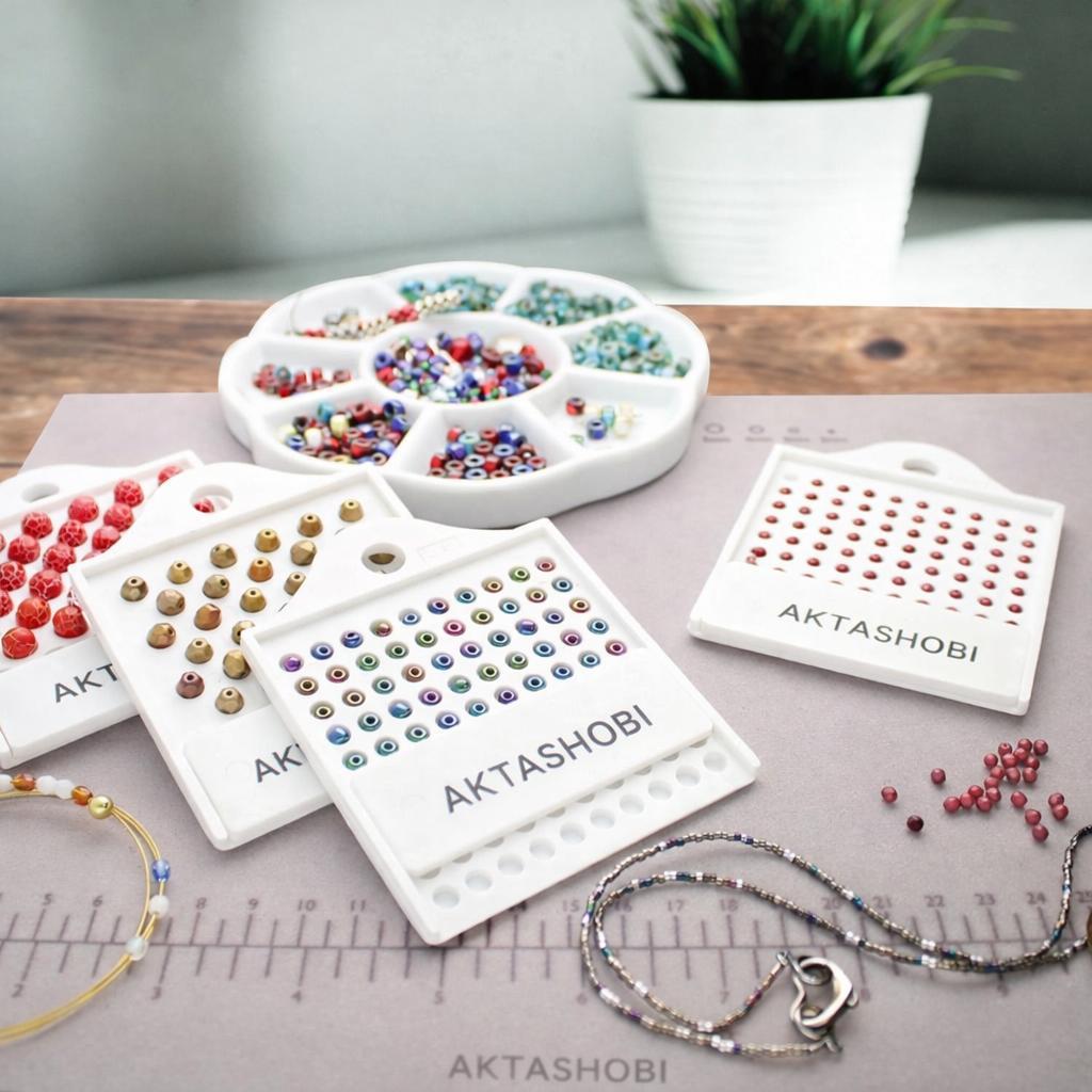 AKTASHOBI Boncuk Sayacı Dörtlü Set 3-8 MM Arası 