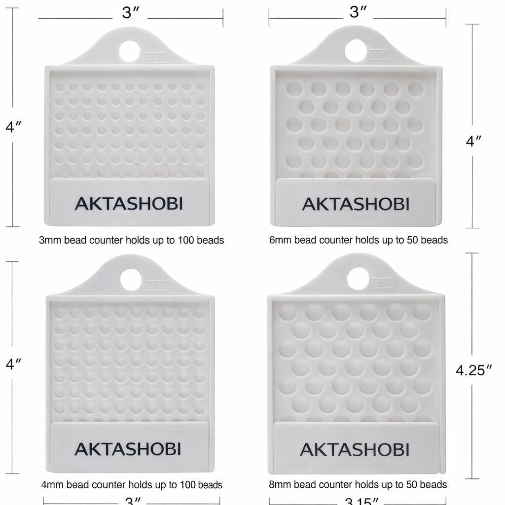 AKTASHOBI Boncuk Sayacı Dörtlü Set 3-8 MM Arası 