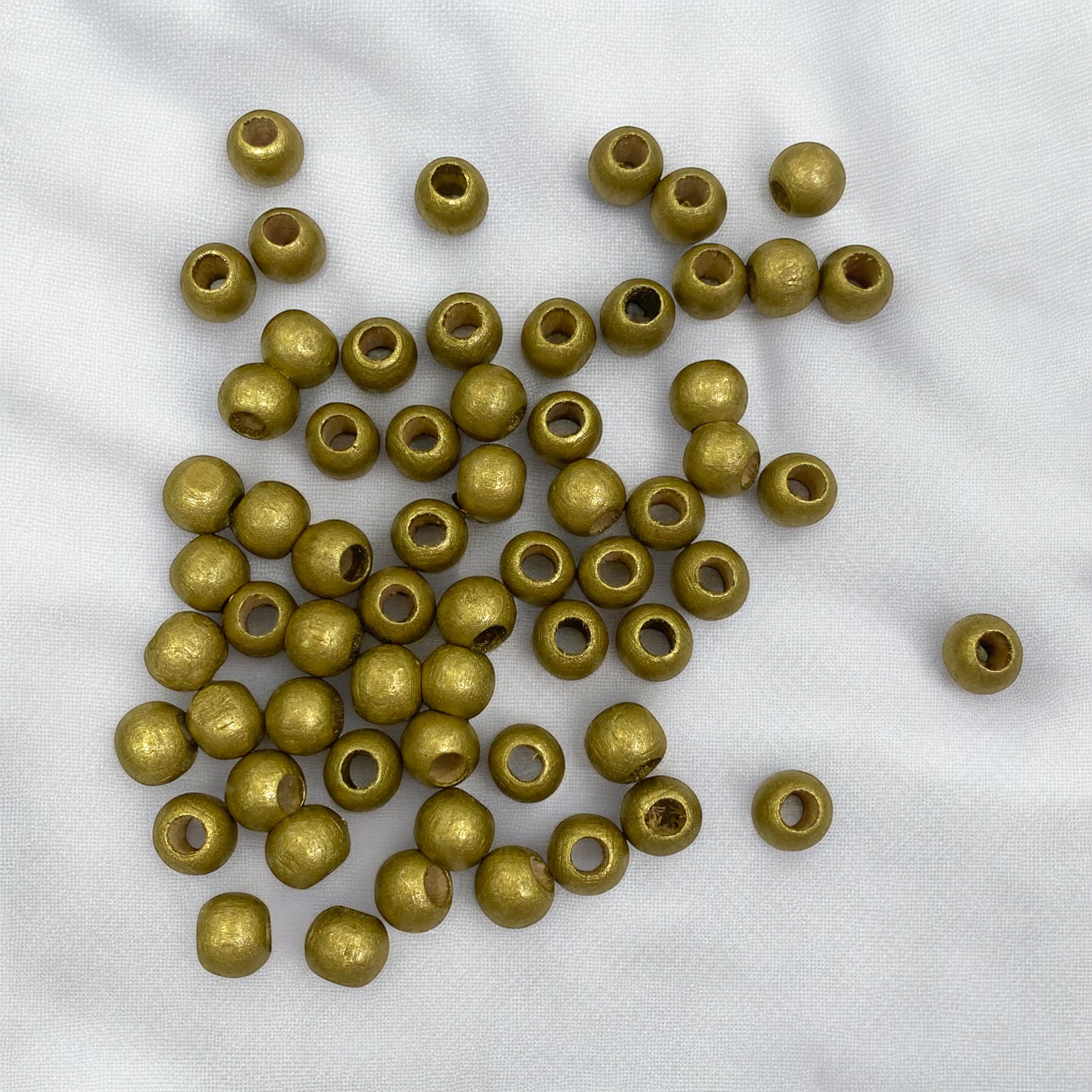 Altın 8 MM Ahşap Boncuk 10 Gram