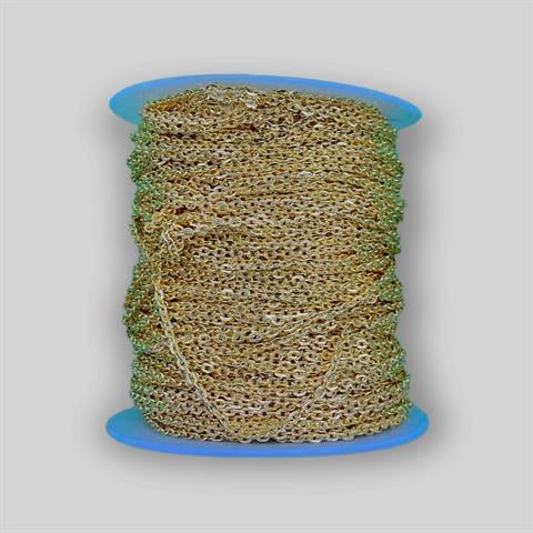 Altın İşleme Minimal Oval Halkalı Zincir