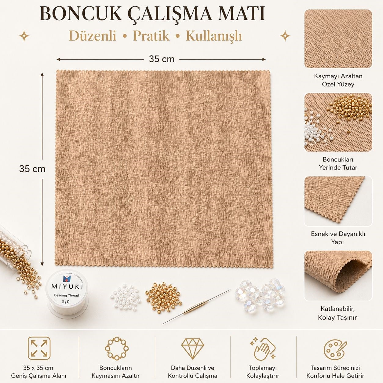 BeadBase - 35x35 Boncuk Çalışma Matı