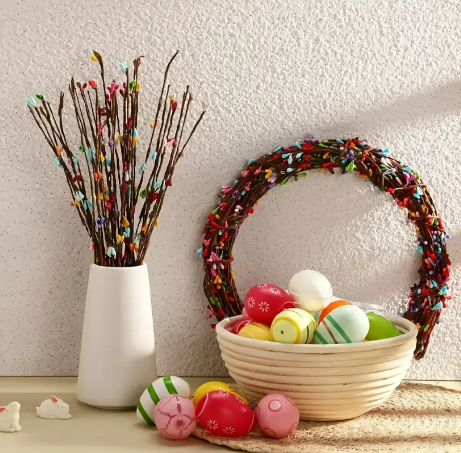Beyaz ve Renkli 80 CM Tohum - Dekoratif Dallar
