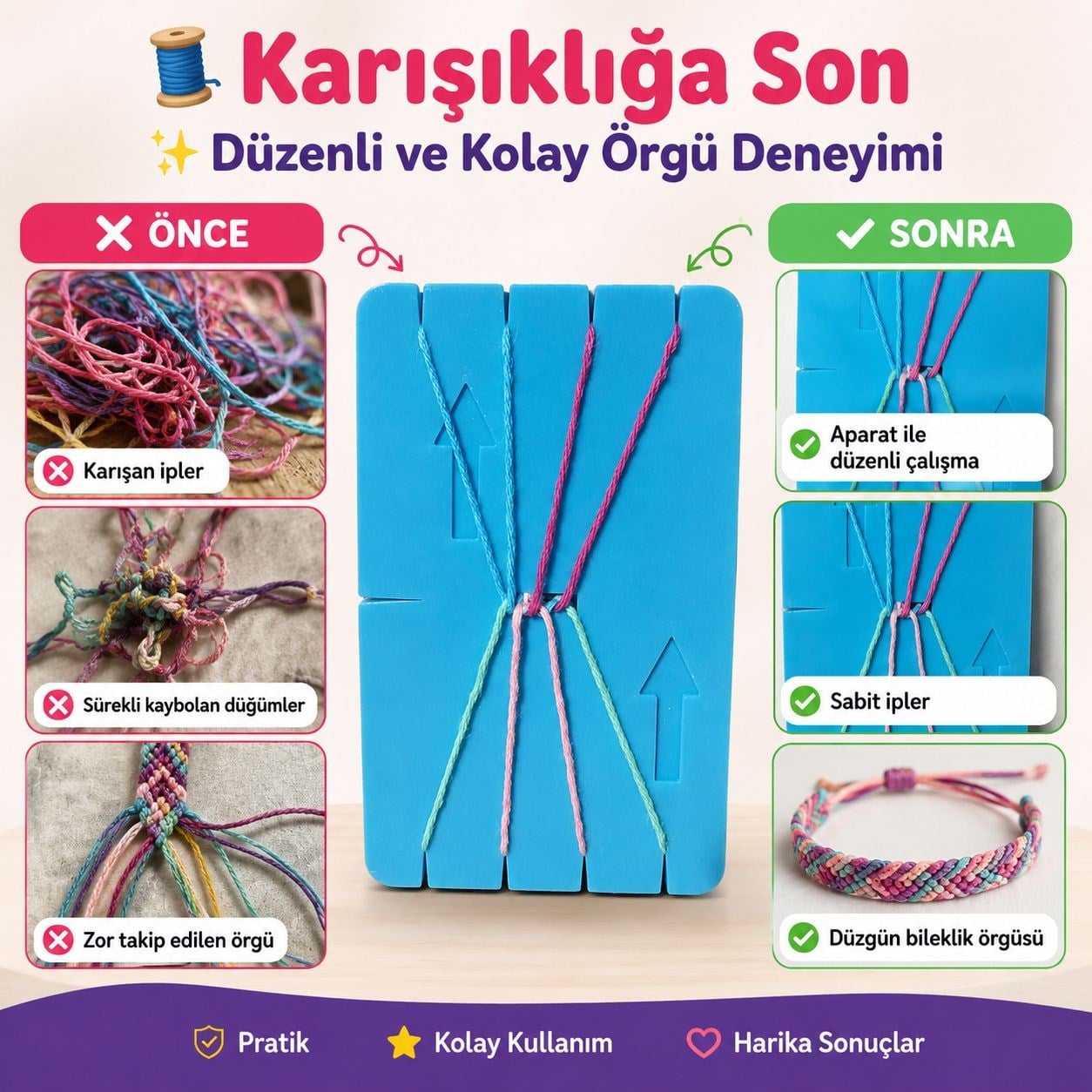 Bileklik Örgü Aparatı – Pratik ve Eğlenceli Tasarım Yardımcısı