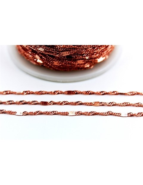Burgulu trend rose gold Zincir - 1 METRE