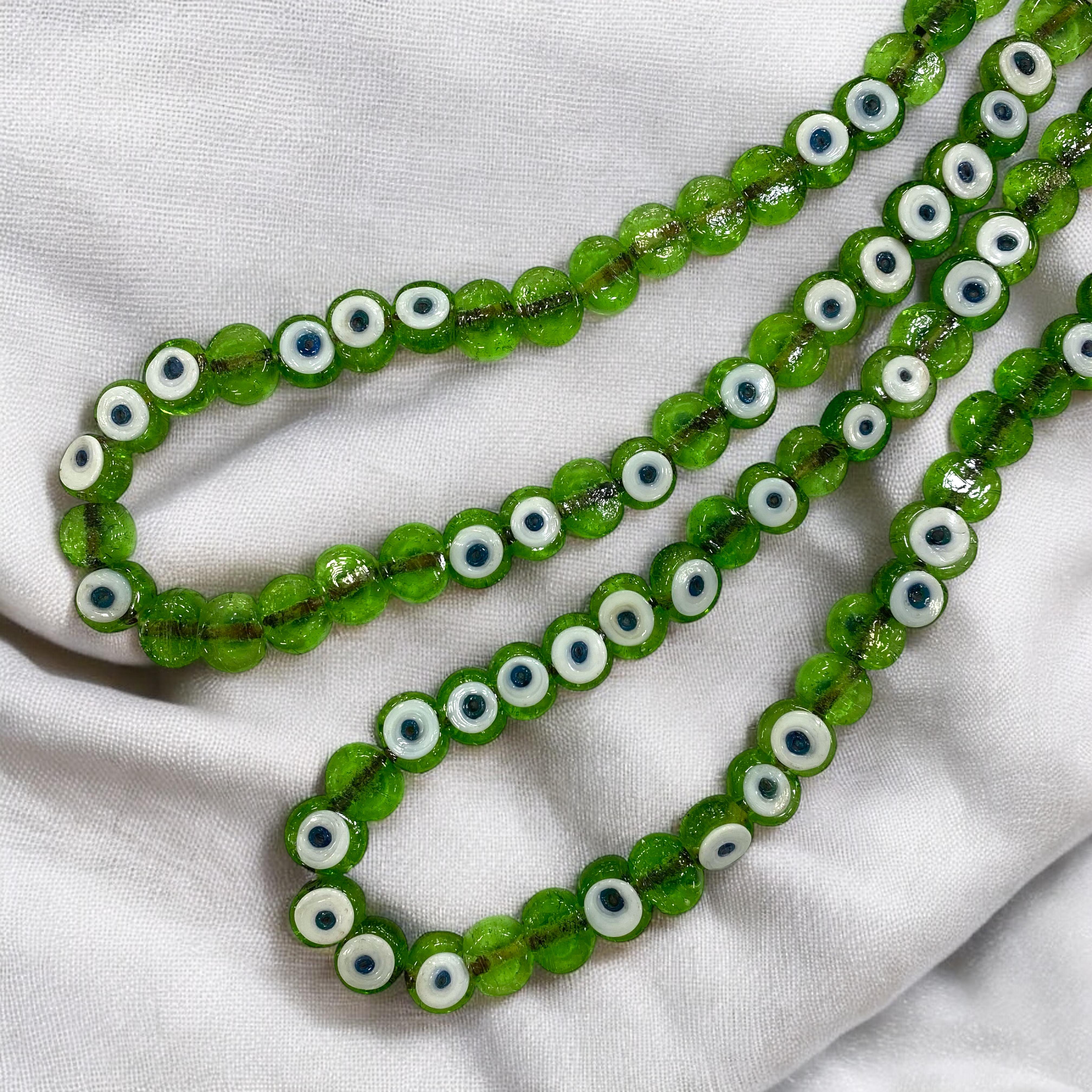 Cam El İşi Dana Göz Boncuk Küçük Boy Yeşil