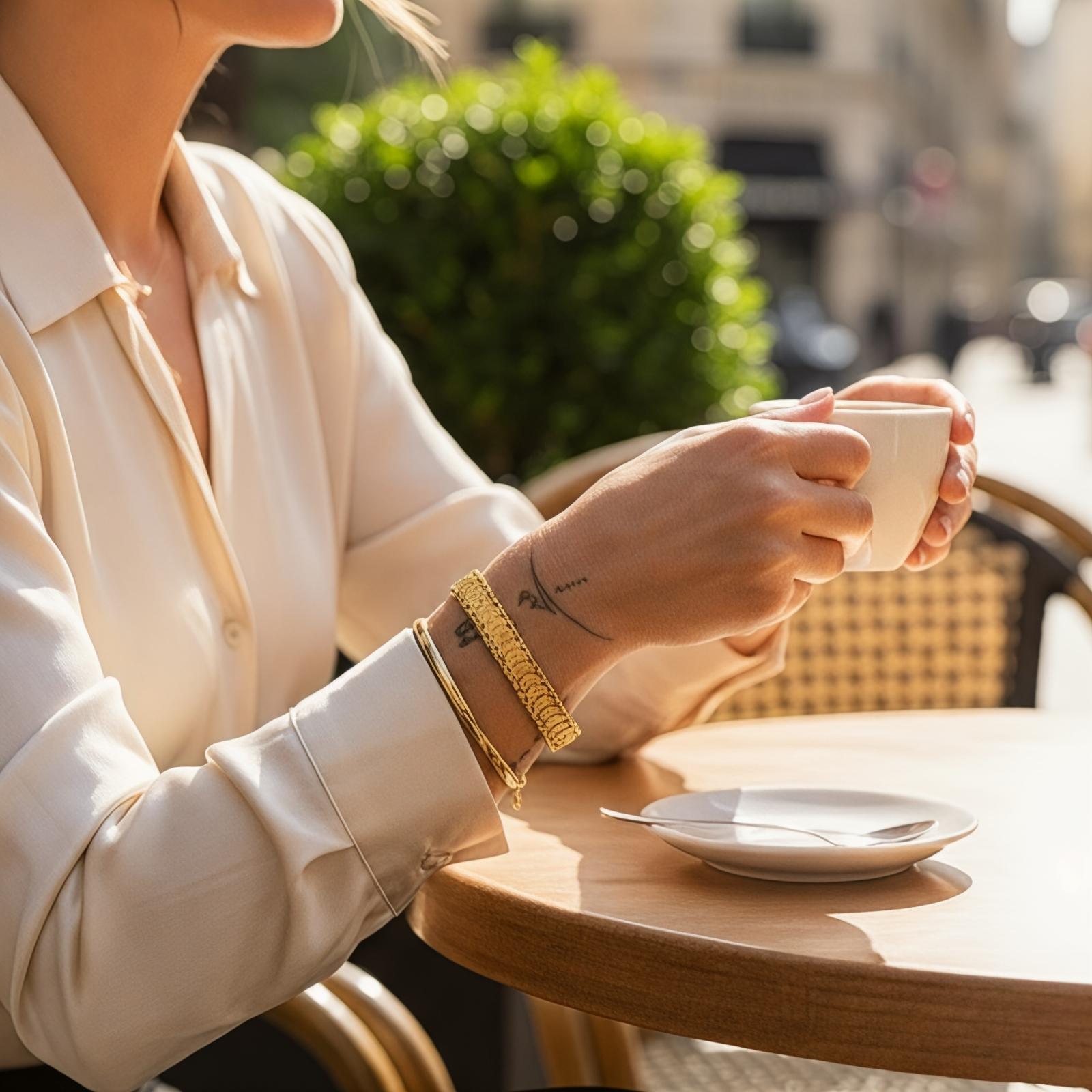 Çelik Tuğralı Altın Bilezik