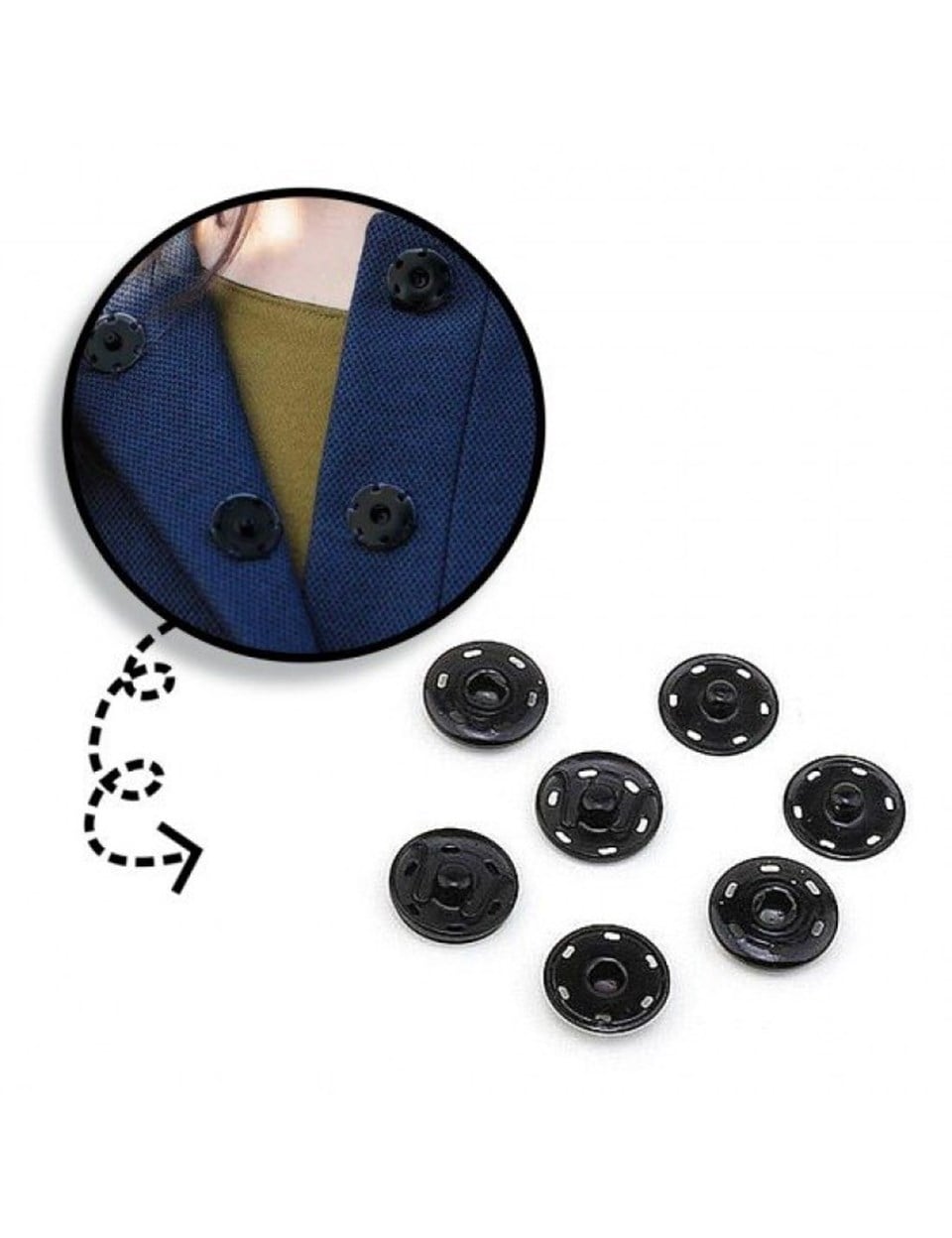 Dikme Çıtçıt 17 MM Siyah