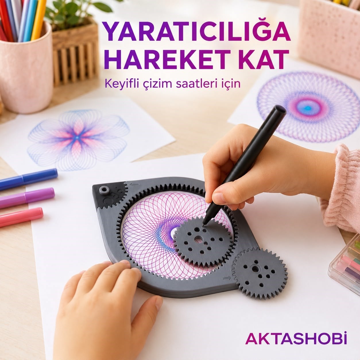 Dişli Çarklı Spiral Çizim Seti Pro ve Basic