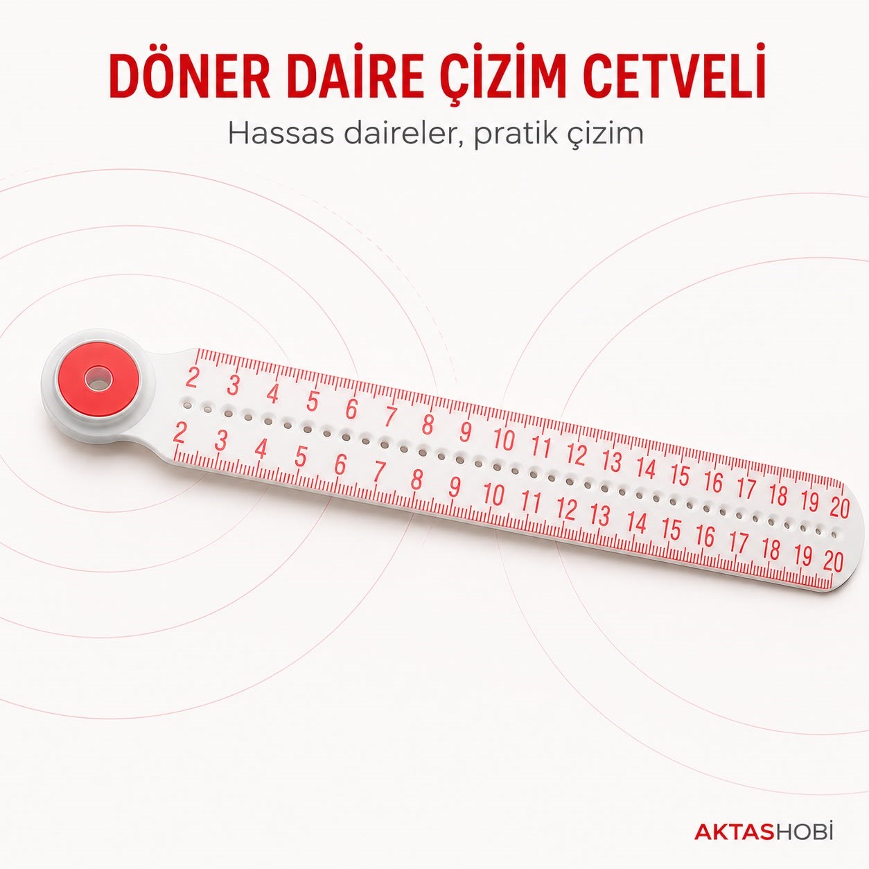 Döner Daire - Halka Çizim Cetveli 