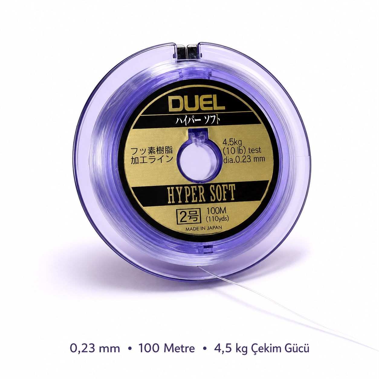 DUEL Hyper Soft Şeffaf Misina – 0,23 mm Çok Kuvvetli