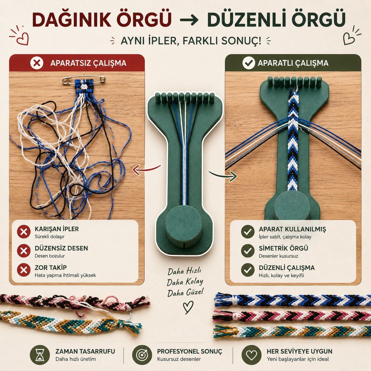 Düğüm Ustası – Friendship Bracelet Maker Aparatı