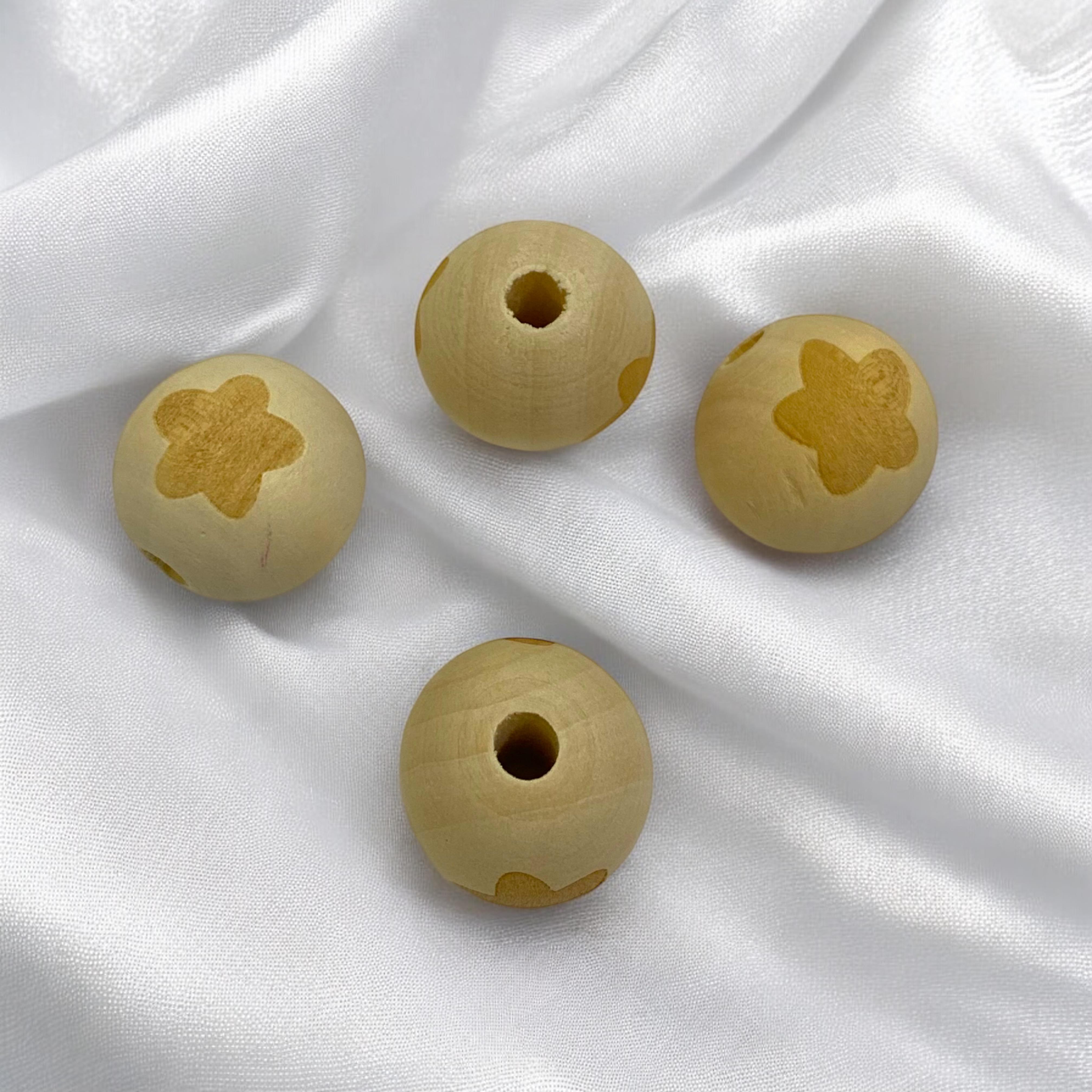 Emzik Askı Arası Ham Ahşap Yuvarlak Yıldız