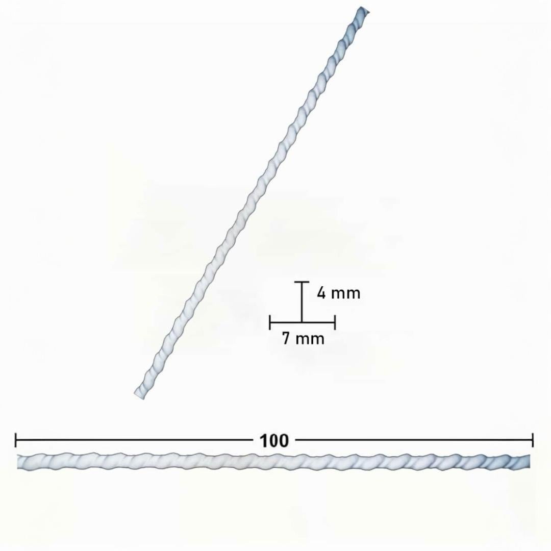 Esnek Çıta Bükülebilir 1 Metre BURGU Çıta 4x7 MM