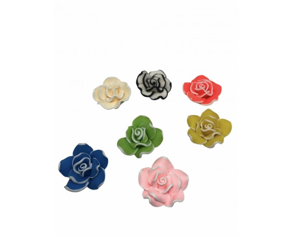 Flower Renkli Fimo Ara Modeller 7 Adet - Büyük Boy