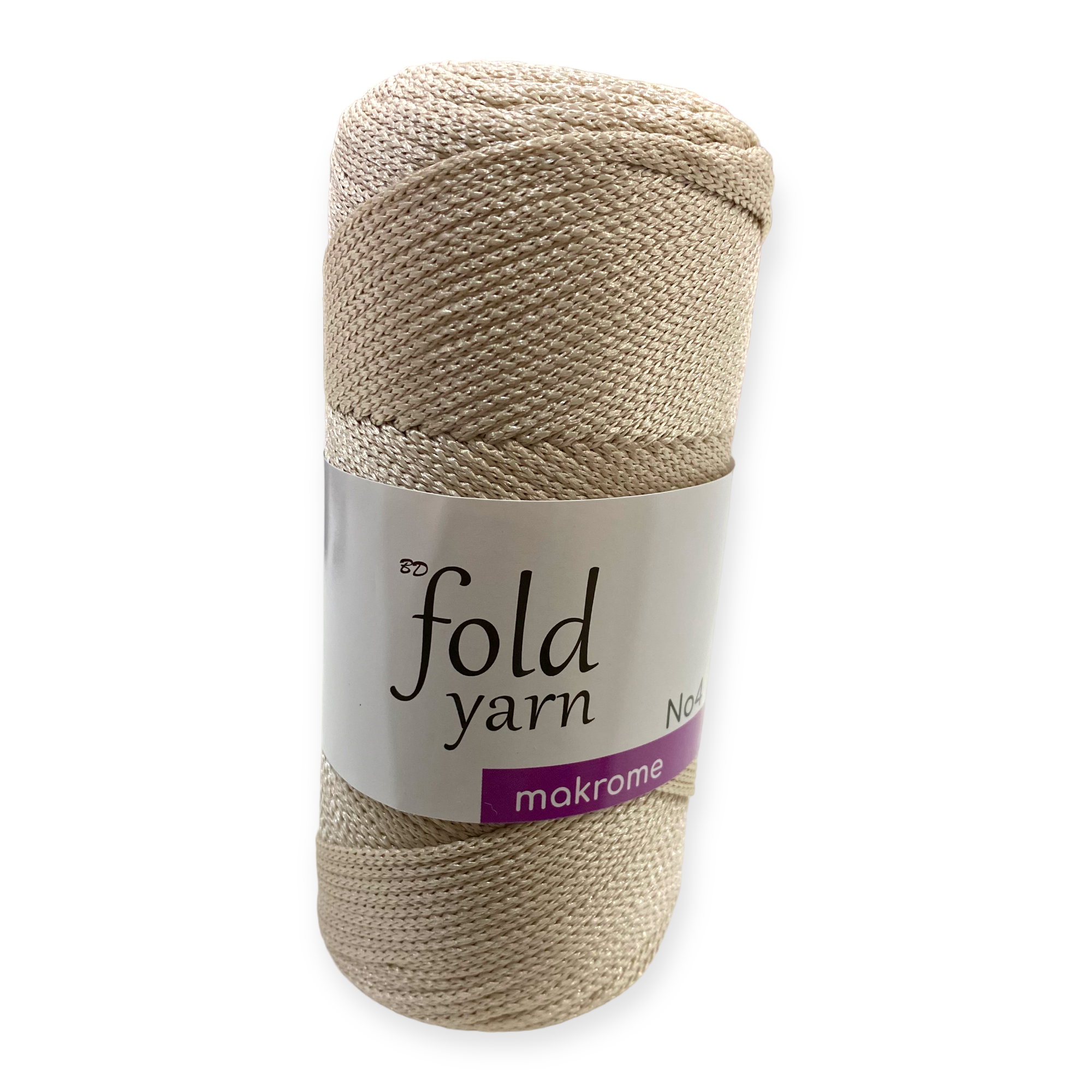 Fold Yarn, Polyester Makrome İpi No:4 Camel
