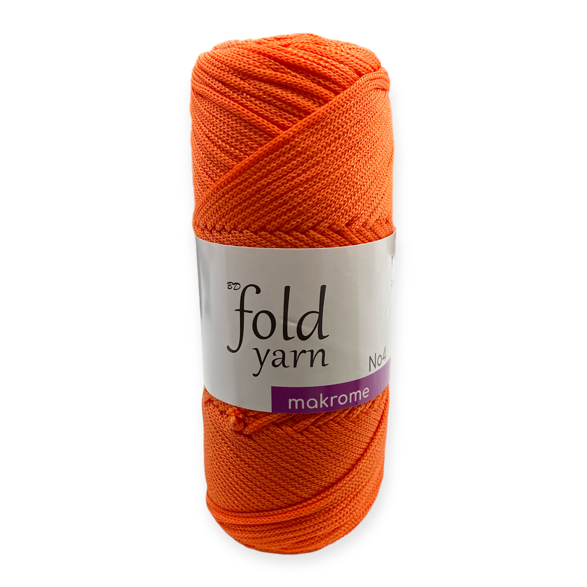 Fold Yarn, Polyester Makrome İpi No:4 Turuncu
