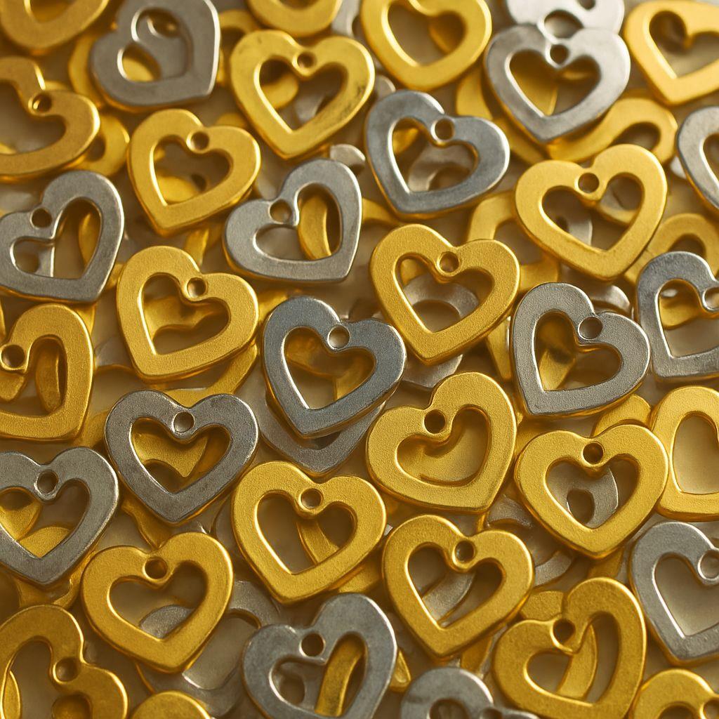 İnce Kalp Sallantı Pullar 5GR. Paket